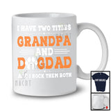 J'ai deux titres grand-père et papa chien, superbes pattes vintage pour la fête des pères, T-shirt de groupe familial