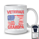 I Have Two Titles Veteran And Grandpa, Proud Father's Day American Flag, Veteran Family Group T-Shirt