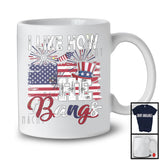 I Like How He Bangs, Cheerful 4th Of July Firecracker American Flag, Couple Proud Patriotic T-Shirt