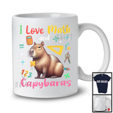 I Love Math And Capybaras; Adorable Capybaras Wild Animal Lover; Teacher Students Group T-Shirt