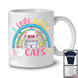 I Love Math And Cats, Lovely Math Teacher Animal Lover, School Student Teacher Group T-Shirt