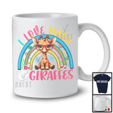 I Love Math And Giraffes, Lovely Math Teacher Animal Lover, School Student Teacher Group T-Shirt