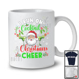 I Run On Cocktail And Christmas Cheer; Awesome X-mas Snow Santa Cocktail; Drinking Drunker T-Shirt