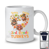 I Teach The Cutest Little 3rd Grade Turkeys; Adorable Thanksgiving Turkey Heart Shape; Teacher T-Shirt