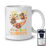 I Teach The Cutest Little Preschool Turkeys; Adorable Thanksgiving Turkey Heart Shape; Teacher T-Shirt