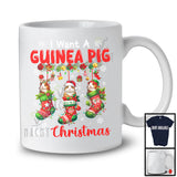 I Want A Guinea Pig For Christmas; Awesome X-mas Three Santa Santa Guinea Pig; Wild Animal T-Shirt