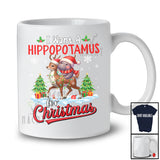 I Want A Hippopotamus For Christmas; Amusing X-mas Santa Hippo Riding Reindeer; Family T-Shirt