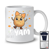 I Yam, Adorable Thanksgiving Fall Leaves Potato Pilgrim, Matching Couple T-Shirt