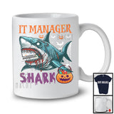 IT Manager Shark, Scary Halloween Costume Pumpkin Zombie Shark, Proud Careers Group T-Shirt