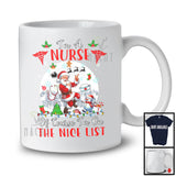 I'm A Nurse I'm On The Nice List; Amazing Christmas Moon Santa Nurse Group; X-mas Jobs T-Shirt