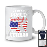 I'm A Proud Granddaughter of A Veteran; Amusing Father's Day America USA Flag; Family T-Shirt