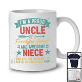 I'm A Proud Uncle Of Freaking Sweet Niece, Amazing Father's Day Vintage, Family Group T-Shirt
