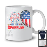 I'm Her Firecracker, Awesome 4th Of July American Flag Half Heart, Couple Family Patriotic T-Shirt