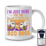 I'm Just Here For The Boo Bees, Humorous Halloween Bee Drinking Beer, Drunker Boo Ghost T-Shirt