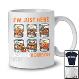 I'm Just Here For The Bourbon; Creepy Halloween Skull Drinking Drunker; Family Group T-Shirt
