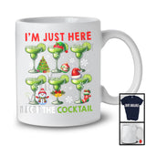I'm Just Here For The Cocktail; Humorous Christmas Santa Elf Drinking Drunker; X-mas Group T-Shirt