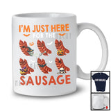 I'm Just Here For The Sausage; Creepy Halloween Skull Food Lover; Family Group T-Shirt