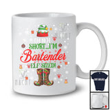 I'm Not Short I'm Bartender ELF Sized, Sarcastic Christmas Short ELF, X-mas Snow Around T-Shirt