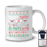 I'm Not Tachy; Amazing Christmas Sweater Nurse Syringe Snowing; X-mas Nursing Lover Group T-Shirt