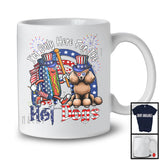 I'm Only Here For The Hot Dogs, Lovely 4th Of July American Flag Poodle Owner, Patriotic T-Shirt