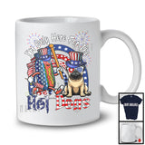 I'm Only Here For The Hot Dogs, Lovely 4th Of July American Flag Pug Owner, Patriotic T-Shirt