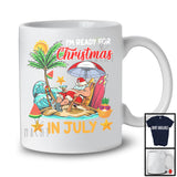 I'm Ready For Christmas In July, Joyful Summer Vacation Santa Claus Lover, Sea Beach Family T-Shirt
