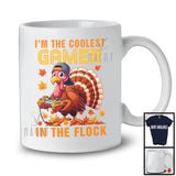 I'm The Coolest Gamer In The Flock; Wonderful Thanksgiving Turkey; Pumpkin Pie; Gaming Gamer T-Shirt