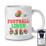 I'm The Football Lover; Awesome Christmas Elf Costume Snowing; Sport Playing Player Team T-Shirt