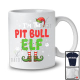 I'm The Pit bull Elf; Lovely Christmas Snowing ELF Costume; Animal X-mas Family Group T-Shirt