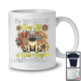 I'm Your Mother's Day Gift Welcome, Lovely Pug, Leopard Plaid Sunflowers T-Shirt
