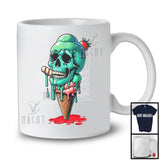 Ice Cream Zombie Skull; Horror Halloween Skull Ice Cream Costume; Matching Family Group T-Shirt