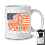 In June We Wear Orange, Adorable End Gun Violence Awareness American Flag, Hearts Flowers T-Shirt