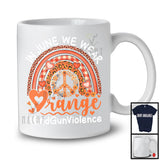In June We Wear Orange, Adorable End Gun Violence Awareness Leopard Plaid Rainbow, Flowers T-Shirt