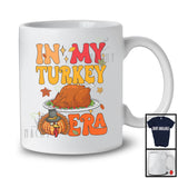 In My Turkey Era; Humorous Thanksgiving Turkey Plaid Pumpkin Fall Leaves; Family Group T-Shirt