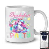 It's My Bachelor Party, Colorful Bachelor Party Unicorn Lover, Rainbow Matching Team T-Shirt