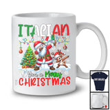 Italian You A Merry Christmas; Humorous X-mas Dabbing Italian Flag Proud; Family Group T-Shirt