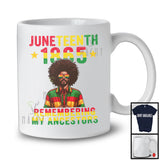 Juneteenth 1865 Remembering My Ancestors, Cool Black History Afro Men, African Proud T-Shirt