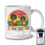 Juneteenth Freedom Day 1865, Adorable Black Men Women, Proud Afro African American Group T-Shirt