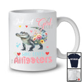 Just A Girl Who Loves Alligators; Adorable Flowers Floral Flowers; Matching Animal Lover T-Shirt