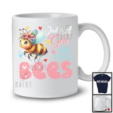 Just A Girl Who Loves Bees; Adorable Flowers Floral Flowers; Matching Insect Lover T-Shirt