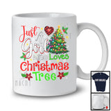 Just A Girl Who Loves Christmas Tree; Adorable Christmas Tree; X-mas Family Friends Group T-Shirt