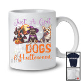 Just A Girl Who Loves Dogs And Halloween, Scary Halloween Witch Mummy Zombie Dogs, Animal Lover T-Shirt