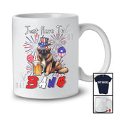 Just Here To Bang, Adorable 4th Of July Leonberger Drinking Beer, Drunker Patriotic Group T-Shirt
