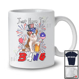Just Here To Bang, Adorable 4th Of July St. Bernard Drinking Beer, Drunker Patriotic Group T-Shirt