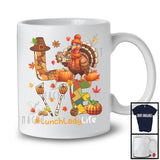 LOVE Lunch Lady Life; Happy Thanksgiving Turkey Matching Plaid Lunch Lady; Proud Jobs Careers T-Shirt