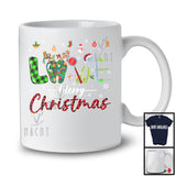 LOVE Merry Christmas; Proud Plaid X-mas Santa Elf Reindeer Dentist Tools; Jobs Careers T-Shirt