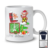 LOVE Rad Tech Life; Awesome Christmas Reindeer Radiology; X-mas Plaid Proud Jobs T-Shirt