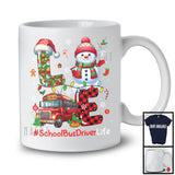 LOVE School Bus Driver Life; Merry Christmas Snowman Plaid School Bus Driver; Proud Jobs T-Shirt