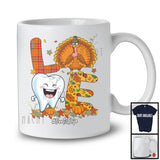 LOVE Dentist Life; Awesome Thanksgiving Turkey Dentist; Autumn Plaid Proud Jobs T-Shirt