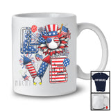 LOVE, Amazing 4th Of July Baseball Sport Player Team, American Flag Sunflower Fireworks T-Shirt